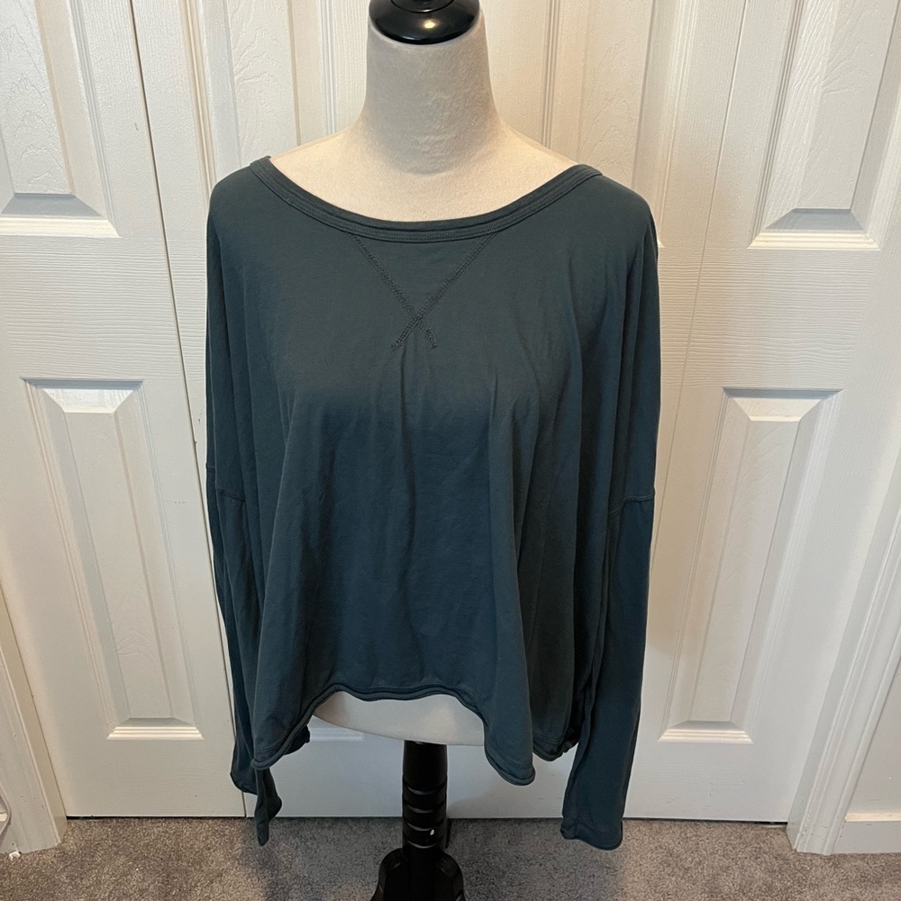 Alabama Chanin size 2 XL 100% Organic Cotton Women's Green  Top